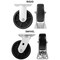 Hyw Products Heavy Duty Caster Set 6in Plastic Wheels, 2 Rigid & 2 Swivel, 4PK 40-60R-A1-HP-2,40-60S-A1-HP-2 - alternate 2
