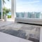 Homeroots 5' X 8' Gray Charcoal And Beige Abstract Washable Indoor Outdoor Area Rug 588523 - alternate 3