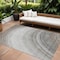 Homeroots 8' X 10' Gray Silver And Beige Abstract Washable Indoor Outdoor Area Rug 577298 - alternate 1