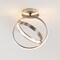 Jonathan Y Nicole 14.25" 2-Light Modern Minimalist Aluminum Ring Integrated LED Semi Flush Mount, Nickel JYL1700B - alternate 5