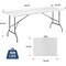 Yssoa 6 FT Portable Folding Table, Heavy Duty Table with Handles, Easy to Clean and Space Saving De 3A88FNTABLFOLD6WHT - alternate 3