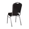Flash Furniture HERCULES Series Crown Back Stacking Banquet Chair in Black Fabric - Silver Vein Frame FD-C01-SILVERVEIN-BK-BK-GG - alternate 2