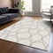Homeroots 8' X 10' Ivory And Gray Abstract Washable Indoor Outdoor Area Rug 600543 - alternate 3