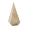Homeroots 6" Natural Solid Wood Pyramid Decorative Sculpture 635608 - alternate 1