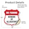 Signmission No Fishing Shield Sign Beware Of Alligat, 12 Inch X 12 Inch, Vinyl Decal SHI-D-12-394 - alternate 2