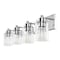 Jonathan Y Irving 27.75" 4-Light Seeded Glass/Iron Modern Contemporary LED Vanity Light, Chrome JYL7558C - alternate 2