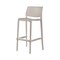 Homeroots Set of Four 30" Taupe Faux Rattan Heavy Duty Plastic Outdoor Bar Height Chairs 565347 - alternate 1