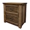 Homeroots 28" Wood Brown Two Drawer Nightstand 527051 - alternate 2