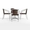 Flash Furniture Round Table Set, 23.5 W, 23.5 L, 27.5 H, Aluminum, Plastic, Rattan, Stainless Steel, Grey TLH-ALUM-24RD-020CHR4-GG - alternate 2
