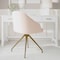 Martha Stewart Sora Upholstered Stationary Office Chair in Conch Shell/Polished Brass CH-222119-PK-GLD-MS - alternate 2
