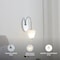 Vidalite Nimbus 1-Light Polished Nickle Wall Sconce Light with Snow White Glass Shades, Contemporary Style CE1013068 - alternate 2