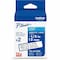 Brother Continuous Label Roll Cartridge, 1/2 in  Label W , 26 13/64 ft Roll L, Black on White, Pk2 TZE2312PKG - alternate 1