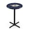 Holland Bar Stool Co 42" Blk Wrinkle Nashville Predators Pub Table, 36" dia. Top L211B4236NshPre - alternate 1