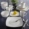 Gibson Soho Lounge 16 Piece Fine Ceramic Soft Square Stoneware Dinnerware Set in White 136631.16 - alternate 2