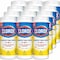 Clorox Disinfecting Wipes, Bleach Free Cleaning Wipes, 1-Ply, 7 x 8, Crisp Lemon, White, 35 Wipes, 12PK 01594CT - alternate 1