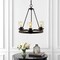 Jonathan Y Coronet 20" 3-Light Iron/Seeded Glass Rustic Farmhouse LED Chandelier, Oil Rubbed Bronze JYL7511A - alternate 2