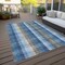 Homeroots 5' X 8' Denim Blue Sky Blue And Beige Plaid Washable Indoor Outdoor Area Rug 613964 - alternate 2
