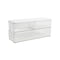 Martha Stewart Grady Set of 3 Clear Plastic Stackable Storage Boxes with White Engineered Wood Lids GS-BA1360-3W-CL-WH-MS - alternate 1