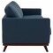 Leisuremod Chester Modern Leather Sofa with Birch Wood Base, Navy Blue CS83NBU-L - alternate 2