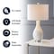 Jonathan Y Josephine 26.5" Seashell LED Table Lamp, White JYL1058A - alternate 2