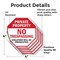 Signmission Private Property No Trespassing Vio, 4 inch X 4 inch, Vinyl Decal, 5PK OC-D-5PACK-4-167 - alternate 2