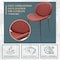 Leisuremod Servos Dining Side Chair with Upholstered Faux Leather Seat and Powder Coated Iron Frame, Bordeaux SCBL-22BOR - alternate 2