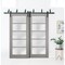 Sartodoors Barn Bypass Interior Door, 84" x 80", Gray QUADRO4002BBB-SSS-84 - alternate 1