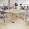 Flash Furniture Commercial Adjustable Height Flower Activity Table with Locking Casters-LT NAT XU-A60-FLR-LTNAT-T-A-CAS-GG - alternate 2