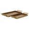 Homeroots Set of Two Gold Cast Iron Handmade Vanity Trays With Handles 625656 - alternate 3