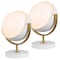 Jonathan Y Orion 12" Modern Contemporary Adjustable Rotating Globe w/Sliding Diffuser Shield LED Table Lam, 2PK JYL6019B-SET2 - alternate 1