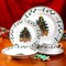 Gibson Home 20 Piece Ceramic Christmas Tree Trimming Dinnerware Set 108171.2 - alternate 3