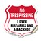 Signmission No Trespassing Shield Sign I Own Firearm, 18 inch X 18 inch, Vinyl Decal, 2PK SHI-D-2PACK-18-422 - alternate 1