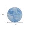 Homeroots 8' Denim Blue And Sky Blue Round Nautical Washable Indoor Outdoor Area Rug 581727 - alternate 2
