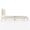 Martha Stewart Flynn King Size Solid Wood Platform Bed with Upholstered Base and Inset Headboard, Wood Slat Bottom MG-0900272F-LTB-K-WH-MS - alternate 2