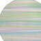 Homeroots 8' Mint Green Pink And Blue Round Striped Washable Indoor Outdoor Area Rug 597339 - alternate 3