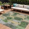 Homeroots 8' X 10' Green Gold And Silver Geometric Washable Indoor Outdoor Area Rug 618748 - alternate 1
