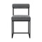 Armen Living Anastasia Dining Chair with Matte Black Iron and Anchor Gray Fabric - Set of 2 LCANSIBLKAGRY - alternate 2
