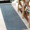Jonathan Y Aarhus High-Low Minimalist Scandi Striped Navy/ivory 2 ft. x 8 ft. Indoor/Outdoor Runner Rug SCN102A-28 - alternate 1