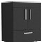 Homeroots 24" Black And Silver Wood Freestanding Bathroom Vanity With White Sink 543628 - alternate 2