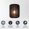 Jonathan Y Aurelia 13.75" 1-Light Scandinavian Japandi Adjustable Lantern Metal w/Ribbed Cocoon Capsule Shade L JYL4207C - alternate 3