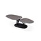 Homeroots 36" Gray And Black Faux Marble And Metal Oval Coffee Table 554269 - alternate 3