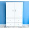 Homeroots 47" White Melamine Mirrored Four Drawer Combo Dresser 249837 - alternate 2