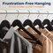 Campior Vintage Wooden Hangers, Heavy-Duty with 360 Deg Swivel Hook, Non-Slip, Pants Bar, 5PK CMPWH5VT - alternate 2