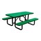 Leisure Craft 6' Standard Picnic Table, Perforated Metal, Portable, Green T6XPP-PERF-GREEN - alternate 1