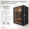 Saunaspa Square Sauna, Canadian Hemlock & Black, Infrared Heating Panels, Red Light Heater, 7 Chroma Lights MNSC0029-0SB - alternate 2