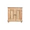 Homeroots 28" Distressed Natural Solid Wood Nightstand With Storage 555407 - alternate 1