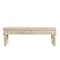 Homeroots 58" White Floral Distressed Solid Wood Dining Bench 522088 - alternate 1