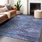 Homeroots 9' X 12' Navy Blue Charcoal And Gray Southwestern Washable Indoor Outdoor Area Rug 603555 - alternate 2