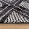 World Rug Gallery Geometric Shag Area Rug 2 ft x 3 ft Anthracite WR117ANTHRACITE2X3 - alternate 2