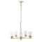 Homeroots Gold Chandelier Iron Ceiling Light With Clear Shades 651698 - alternate 2